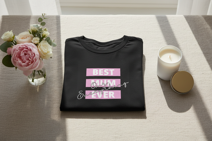 Black T-Shirt on Linen