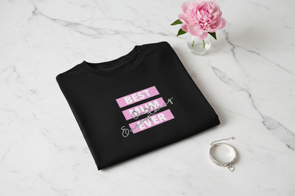 Black T-Shirt on White Marble