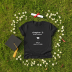 Black tee — grass flat lay
