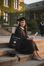 Black tote — Aisha graduation