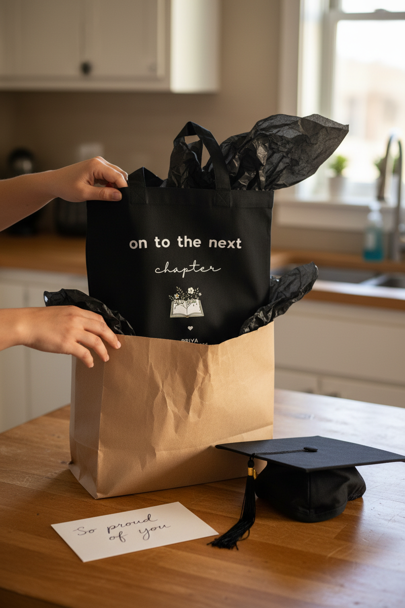 Black tote — Priya gift bag