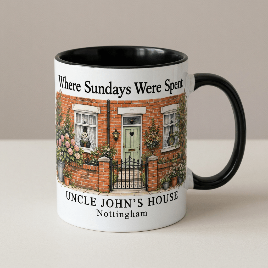 Personalised Family House Mug – Where Sundays Were Spent - #AlleyCrafters