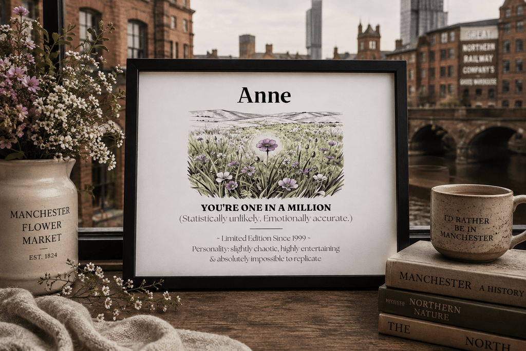 Personalised Wildflower Name Canvas Print — You're One in a Million - AlleyCrafters