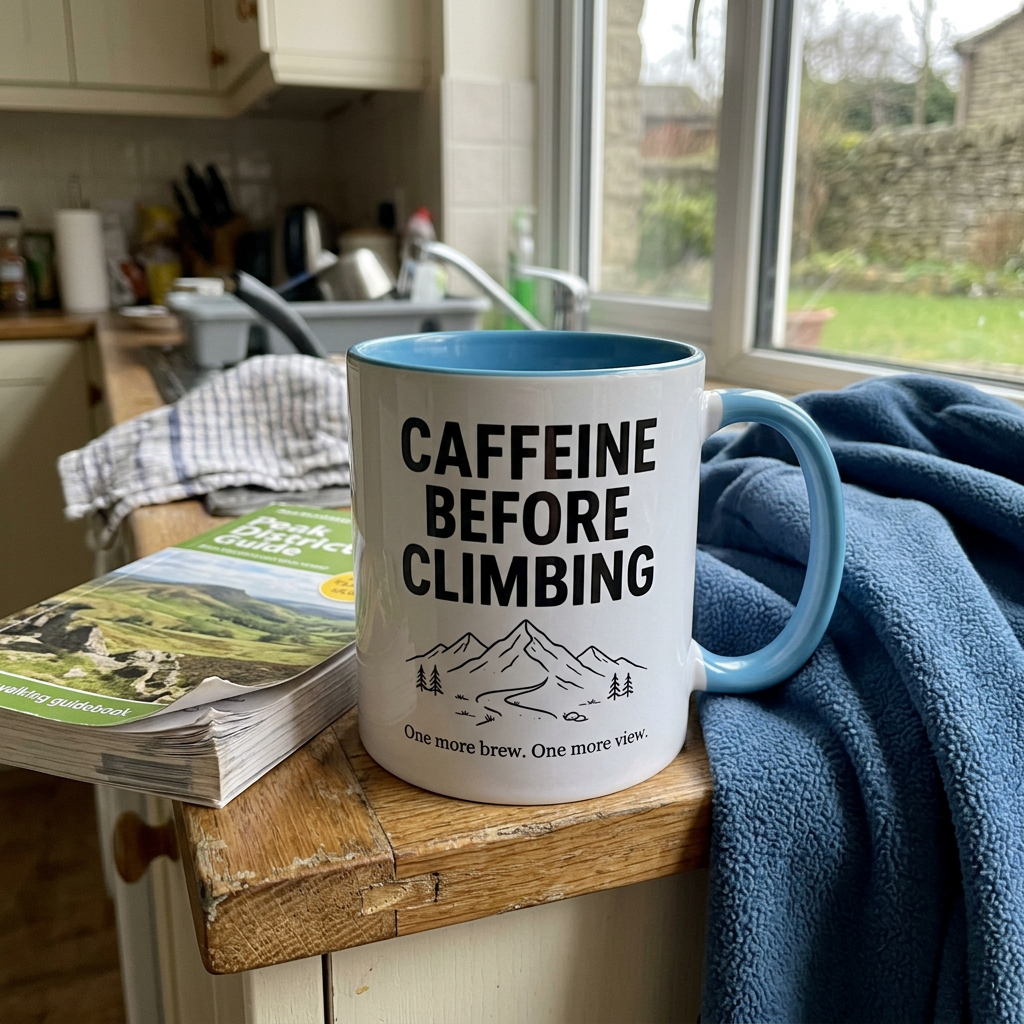 Blue mug lifestyle mockup