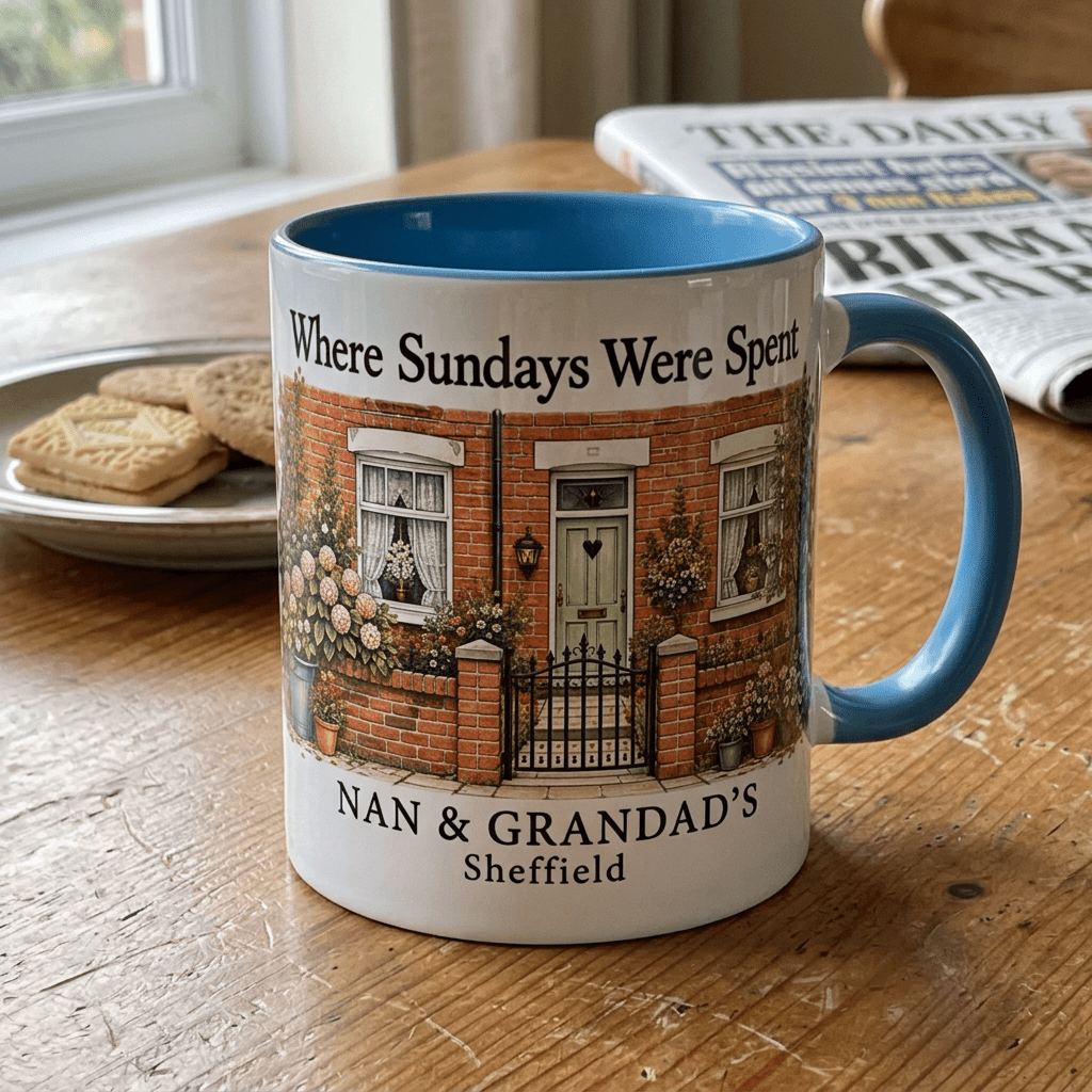 Personalised Family House Mug – Where Sundays Were Spent - #AlleyCrafters