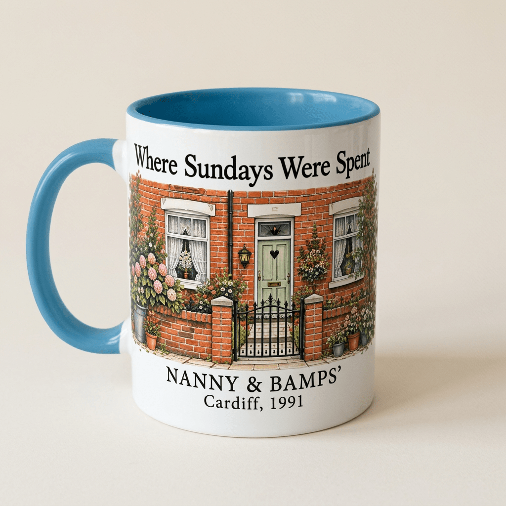 Personalised Family House Mug – Where Sundays Were Spent - #AlleyCrafters