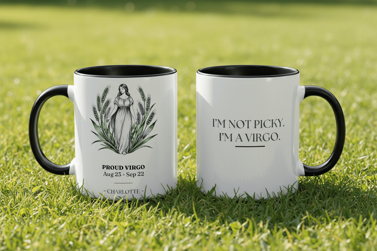 Personalised Zodiac Mug | Star Sign Birthday Gift | Custom Name & Birth Month - AlleyCrafters