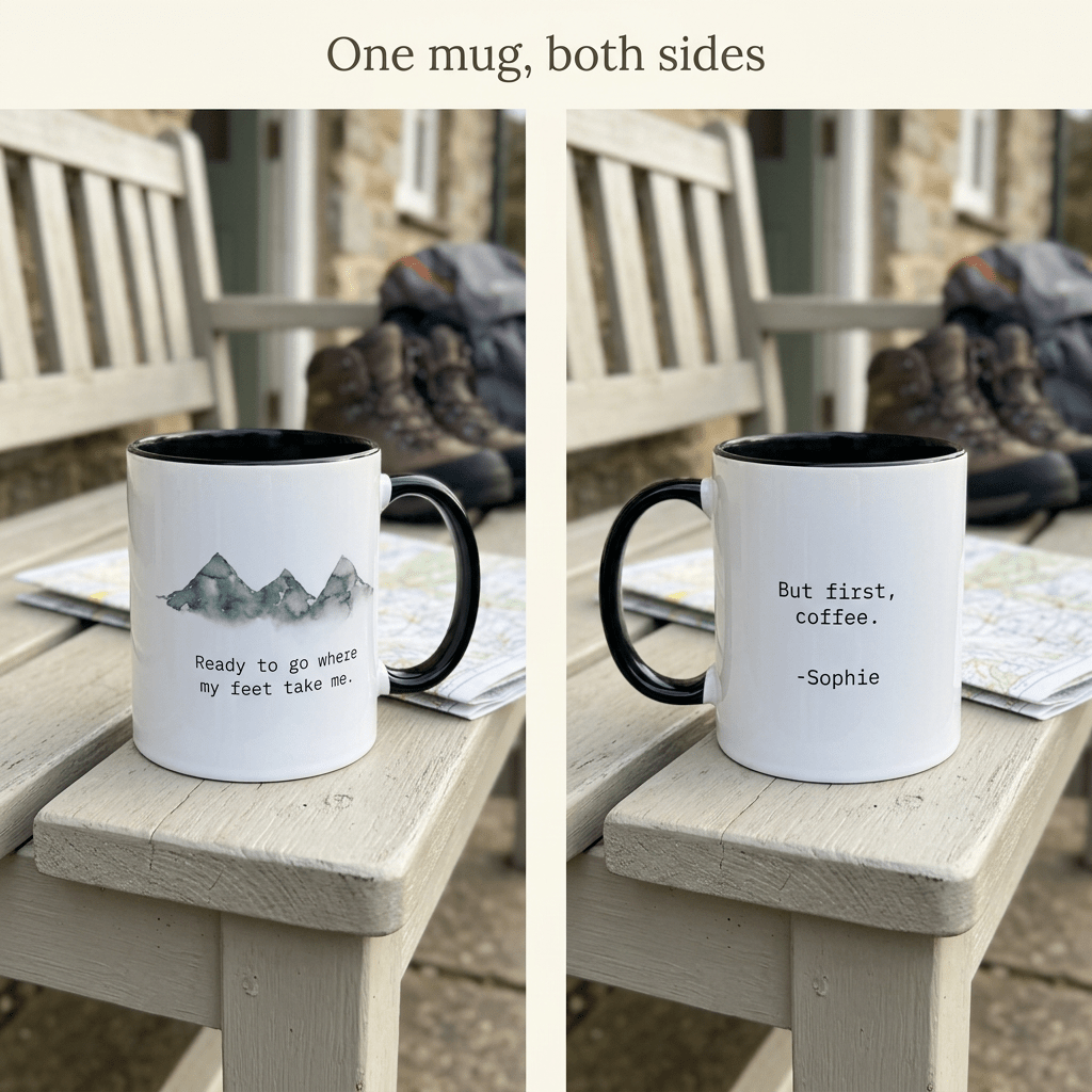 Mountain Hiking Mug – Ready to Go Where My Feet Take Me - #AlleyCrafters