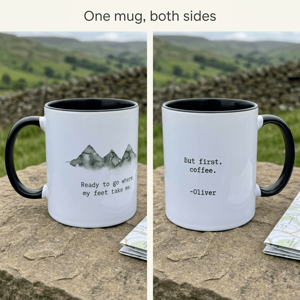 Mountain Hiking Mug – Ready to Go Where My Feet Take Me - #AlleyCrafters