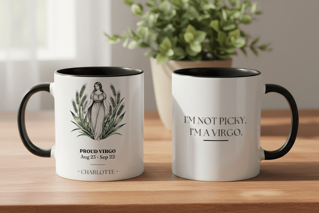 Personalised Zodiac Mug | Star Sign Birthday Gift | Custom Name & Birth Month - AlleyCrafters
