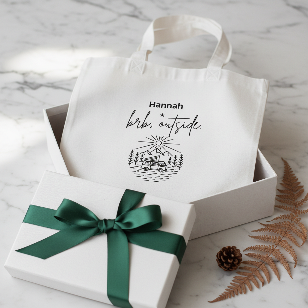 BRB Outside — Rosie, White, Gift Box