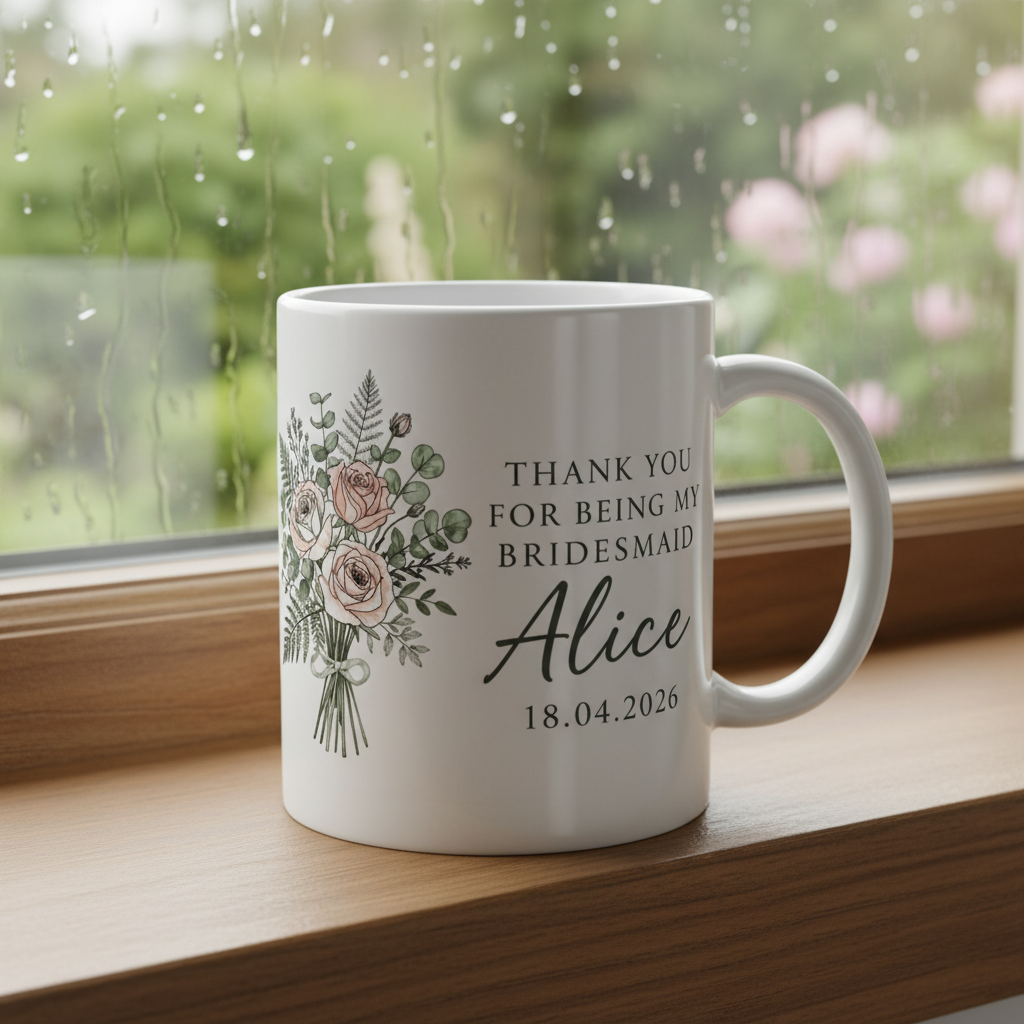 Bridesmaid Mug Alice Windowsill