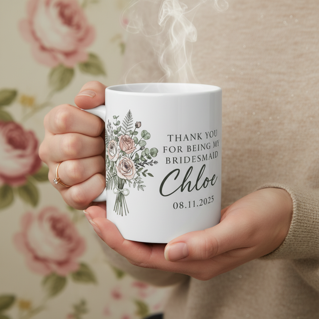 Bridesmaid Mug Chloe Hands