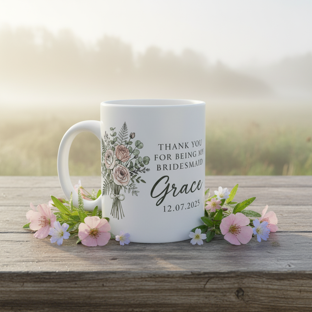 Bridesmaid Mug Grace Wildflowers