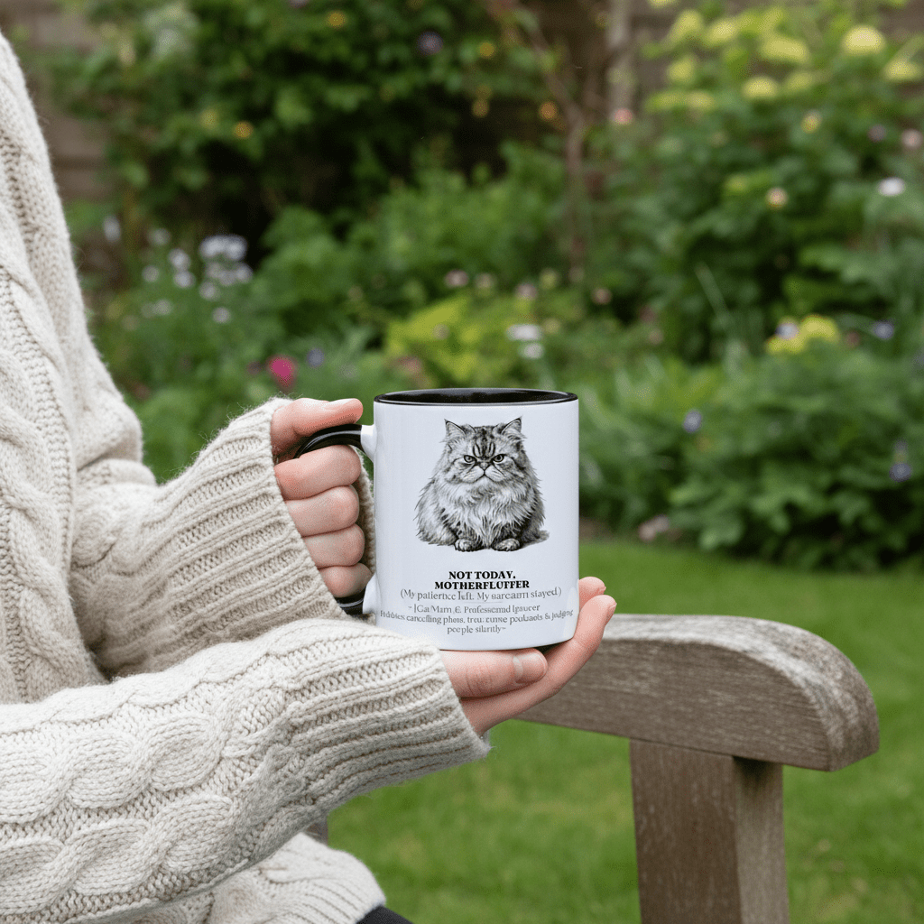 Not Today Motherfluffer Mug | Funny Cat Coffee Cup | Sarcastic Gift - AlleyCrafters