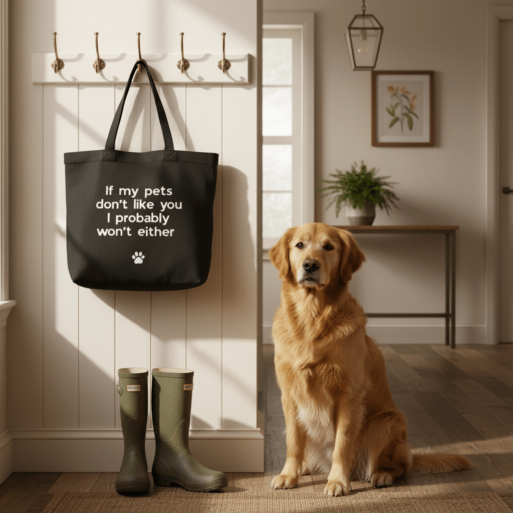 If My Pets Don't Like You, I Probably Won't Either — Funny Pet Lover Tote Bag - AlleyCrafters