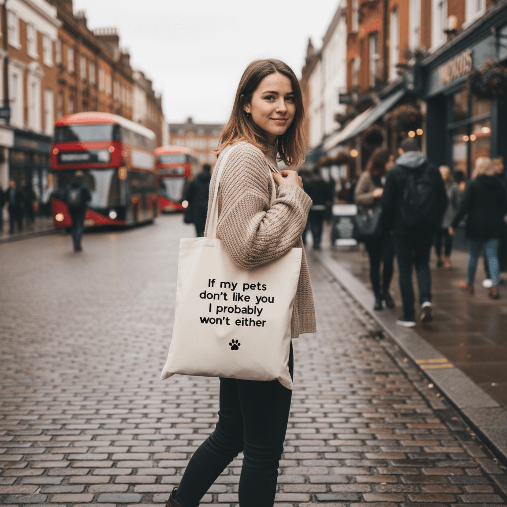 If My Pets Don't Like You, I Probably Won't Either — Funny Pet Lover Tote Bag - AlleyCrafters