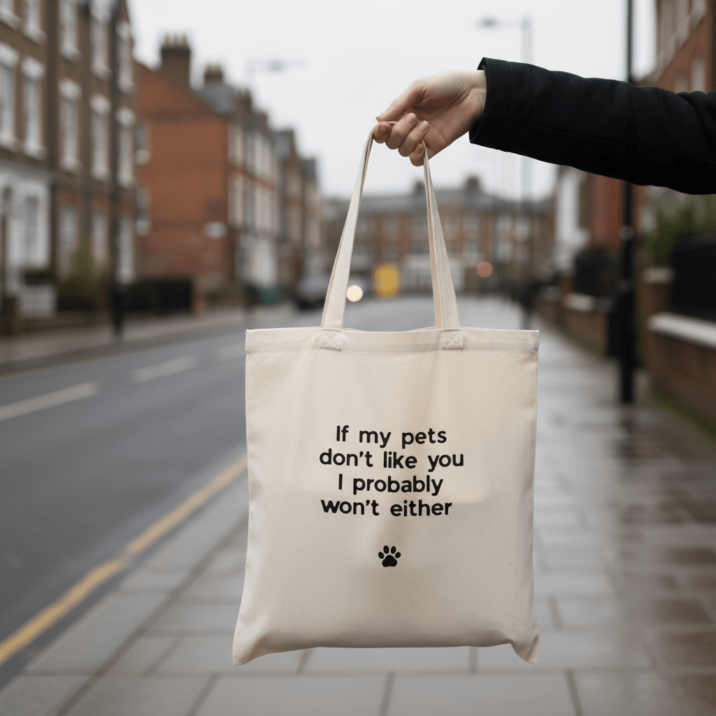 If My Pets Don't Like You, I Probably Won't Either — Funny Pet Lover Tote Bag - AlleyCrafters