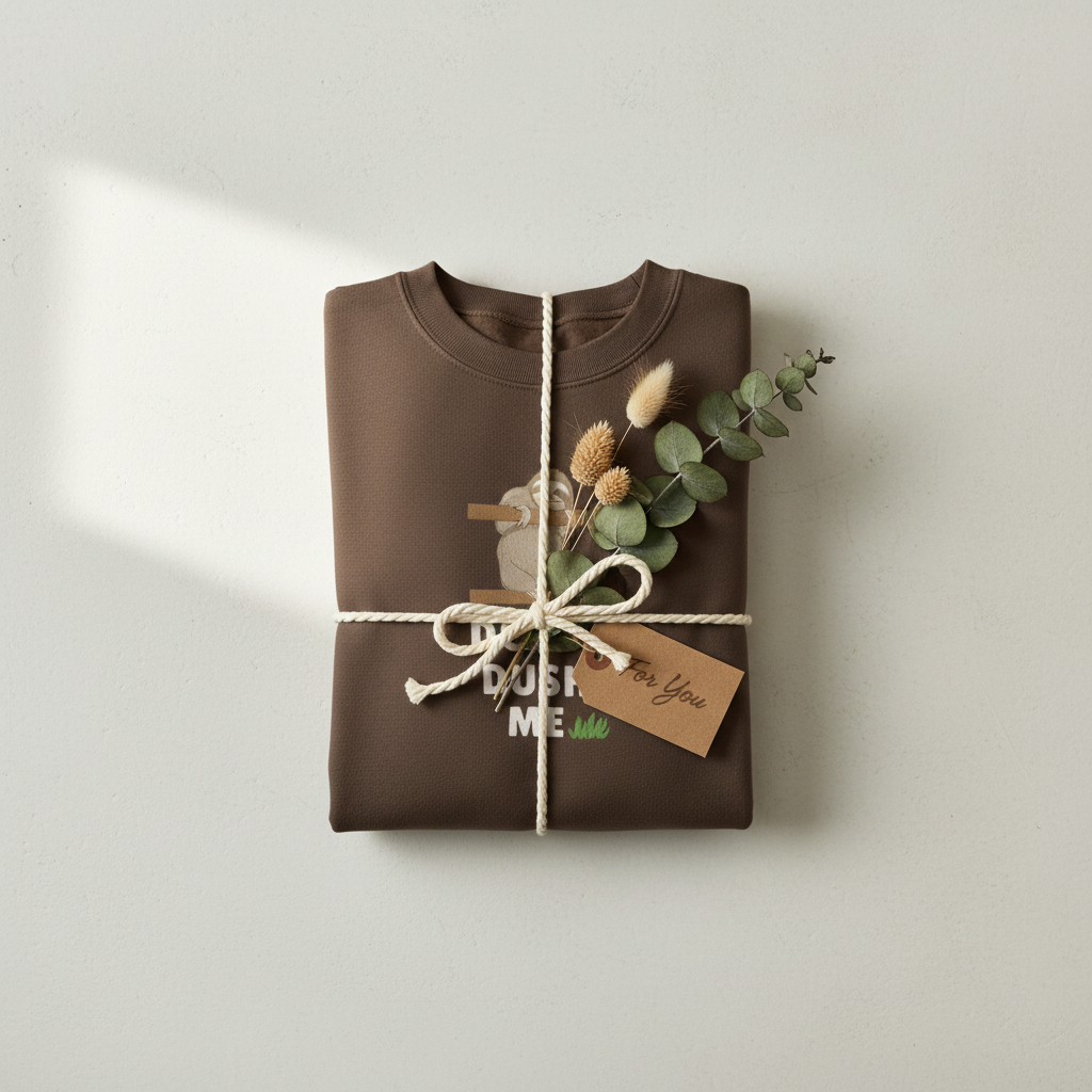 Brown Sweatshirt Kraft Paper Gift