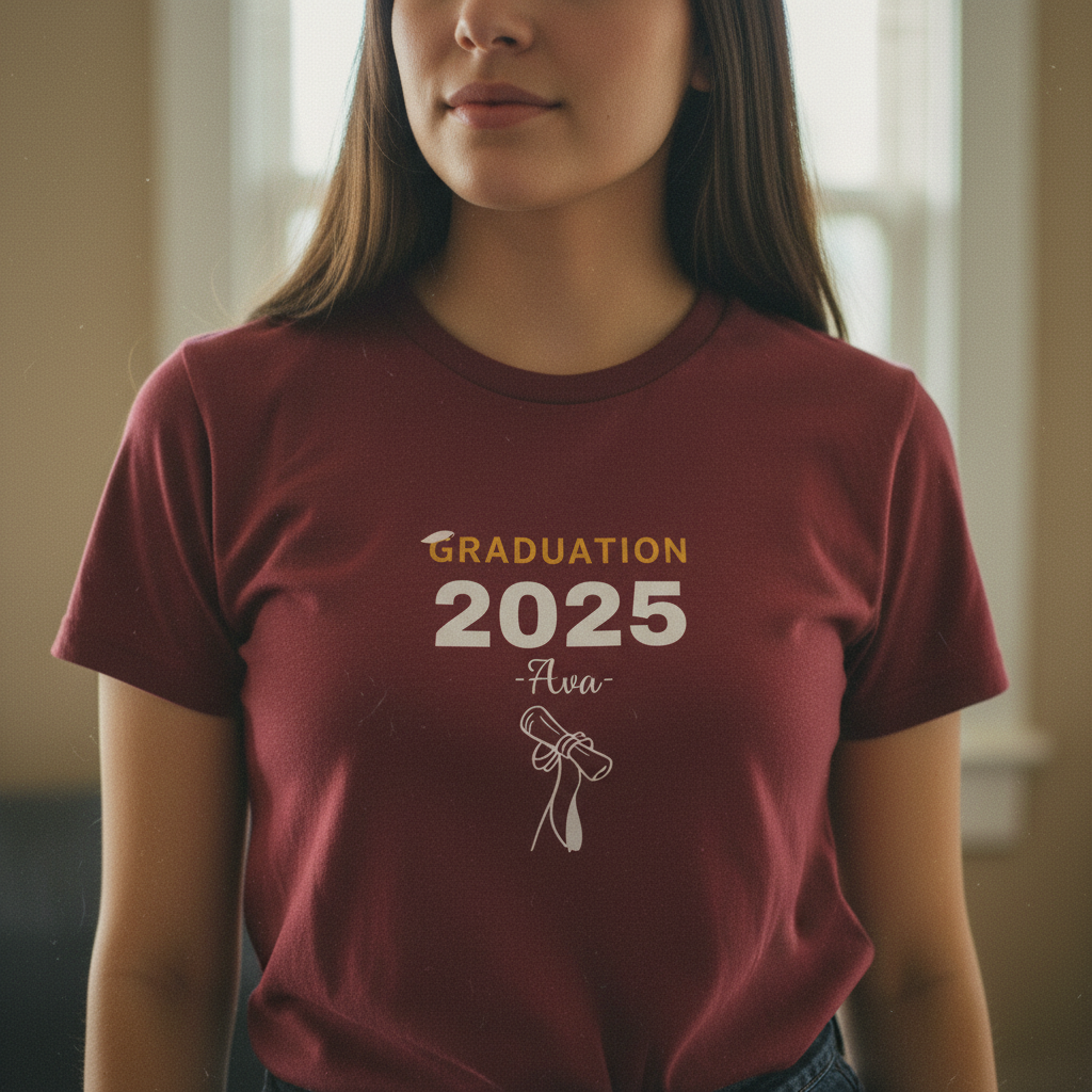 Burgundy modest-sized design - close-up UGC