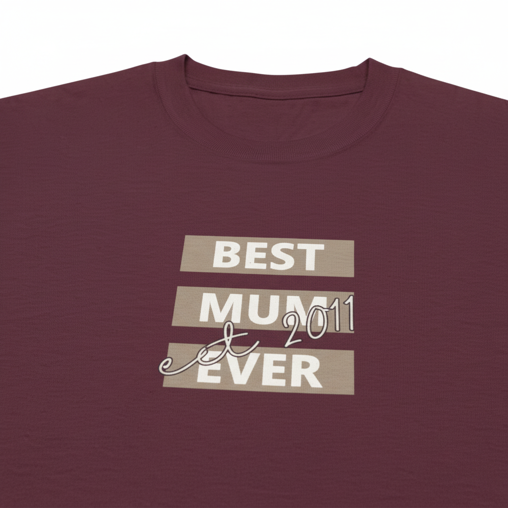 Burgundy Tee Zoomed Product Shot