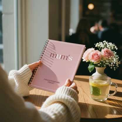 Cafe with tea and flowers