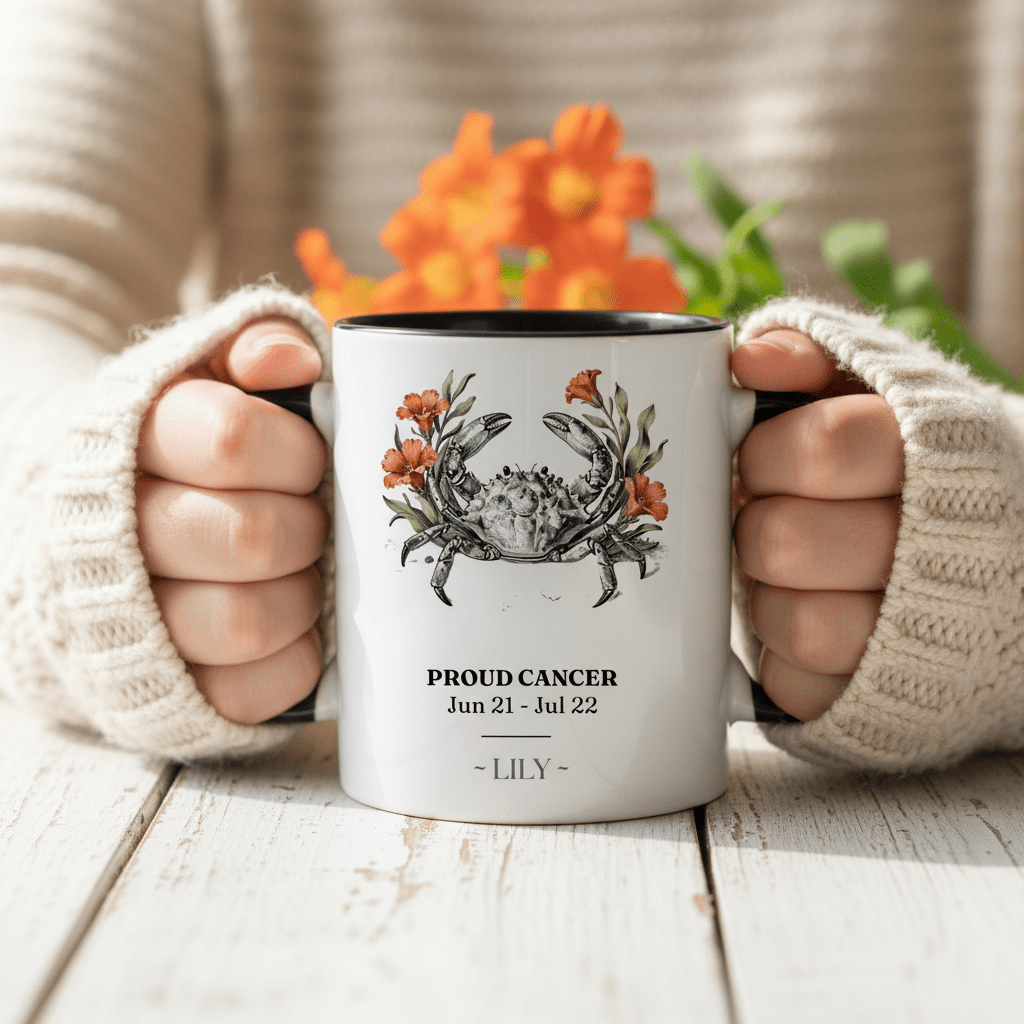 Personalised Zodiac Mug | Star Sign Birthday Gift | Custom Name & Birth Month - AlleyCrafters