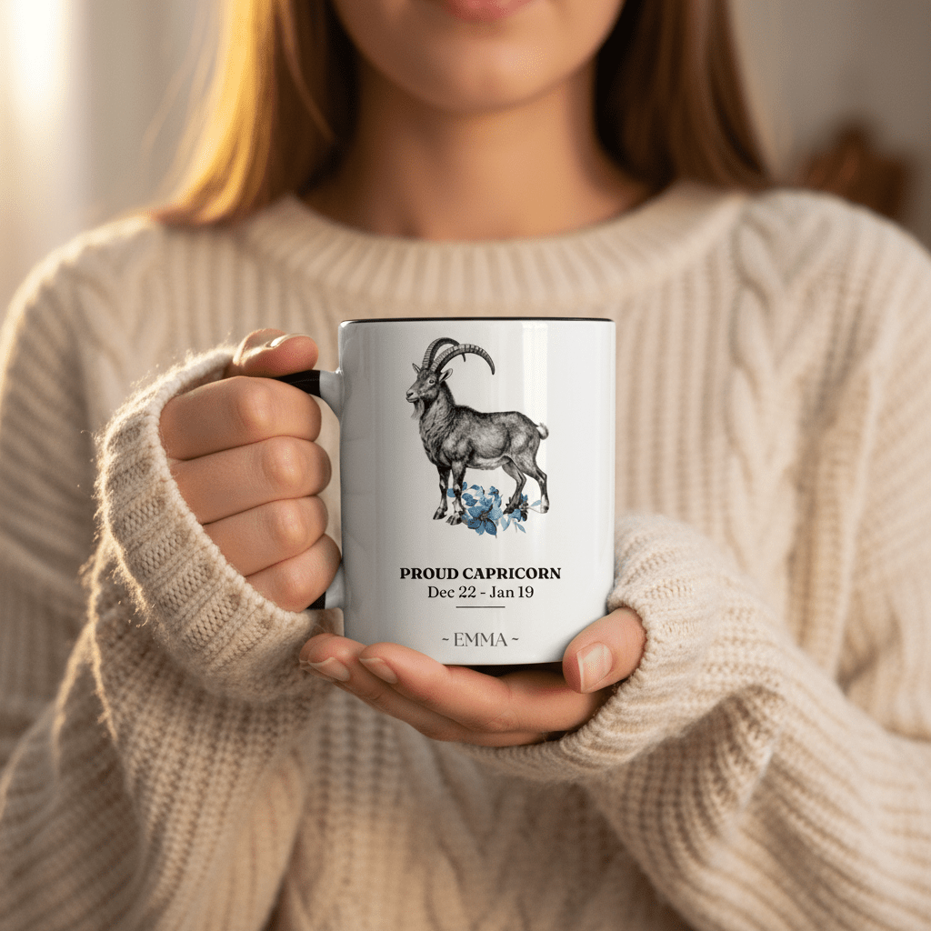 Personalised Zodiac Mug | Star Sign Birthday Gift | Custom Name & Birth Month - AlleyCrafters