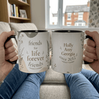 Personalised Friendship Mug – Friends for Life, Forever Friends - #AlleyCrafters
