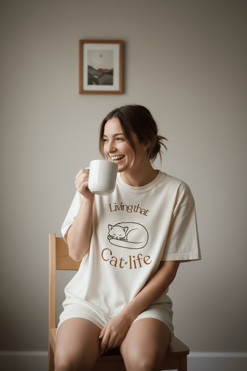 Living That Life T-Shirt | Slow Life, Plant Life, Cat Life & Dog Life - AlleyCrafters