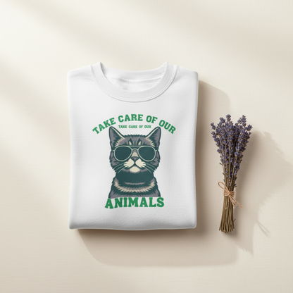 Cat Sweatshirt - Dried Lavender