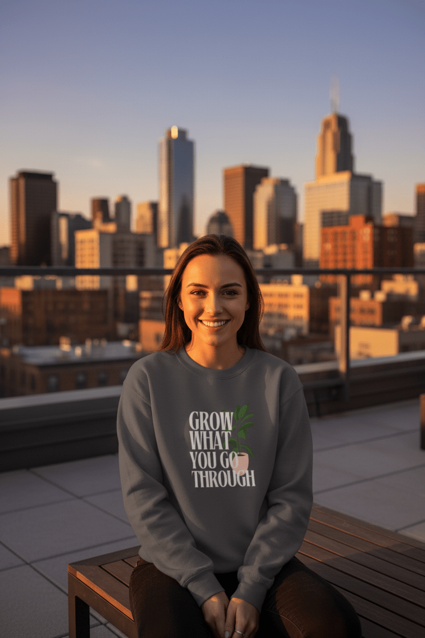 “Grow What You Go Through” Sweatshirt - AlleyCrafters