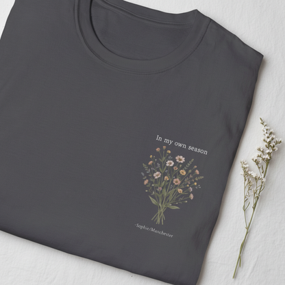 Charcoal Single Flower Overhead