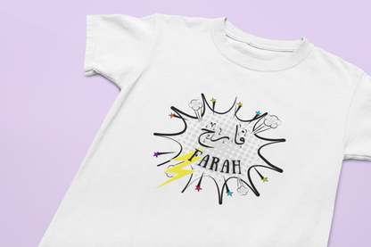 Kids Tee - Personalised Pop Art Name Design