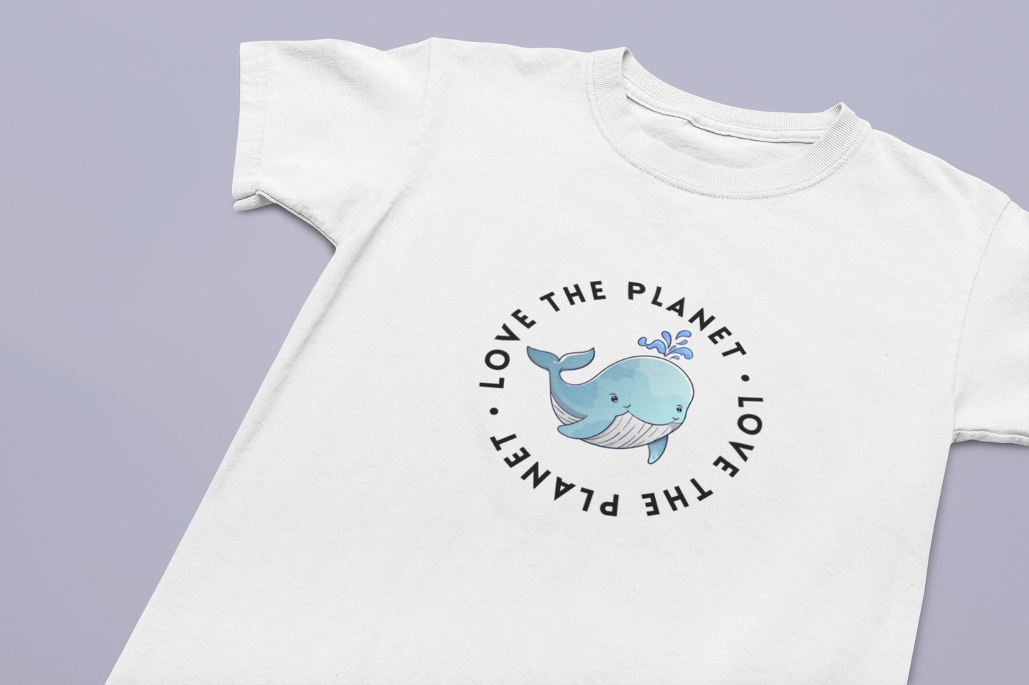 Kids Eco-Friendly Whale Tee - 'Love the Planet'