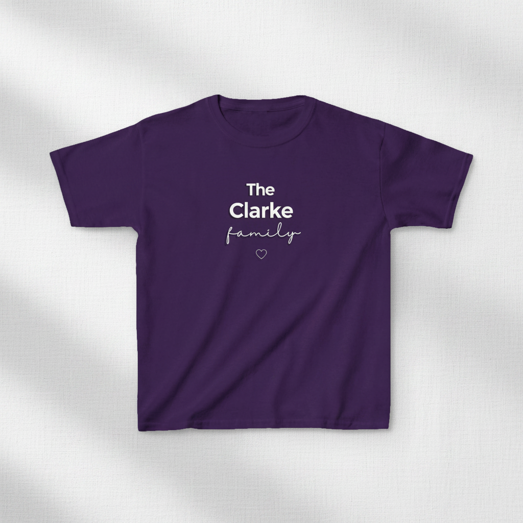 Clarke family purple folded