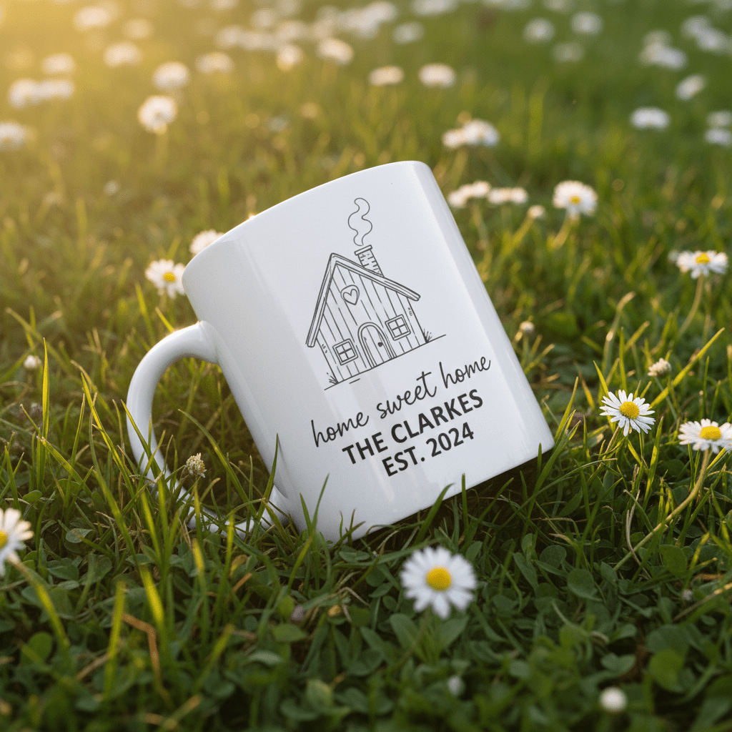 Home Sweet Home Mug — Personalised 'The Khans' Family Mug - AlleyCrafters