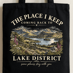 The Place I Keep Coming Back To Lake District Scenic Cotton Tote - #AlleyCrafters