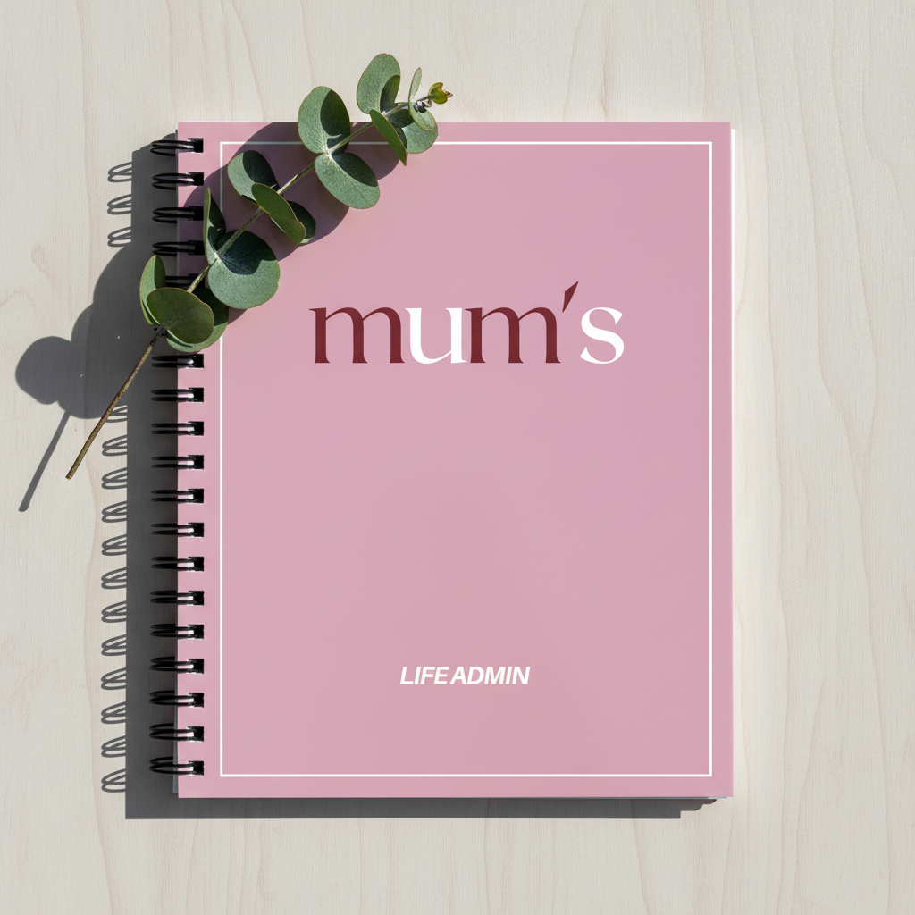 Close-up flat lay with eucalyptus