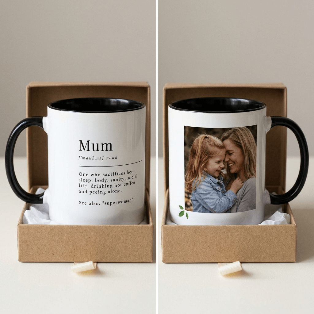 Personalised Mum Photo Mug – Funny Mum Definition Gift - #AlleyCrafters