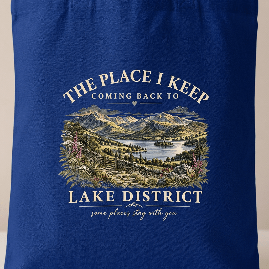 The Place I Keep Coming Back To Lake District Scenic Cotton Tote - #AlleyCrafters