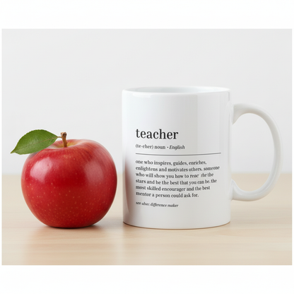 Close-up with apple showing text clearly