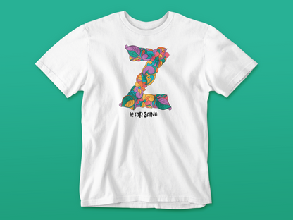 Personalised Floral Alphabet Tee - Fun & Vibrant S Design for Creative Kids
