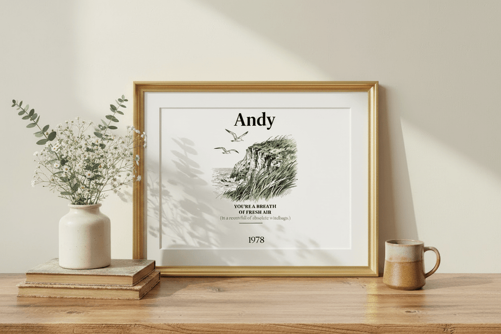 Personalised Coastal Name Art Framed Canvas Print with Quote - AlleyCrafters