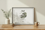 Personalised Coastal Name Art Framed Canvas Print with Quote - AlleyCrafters
