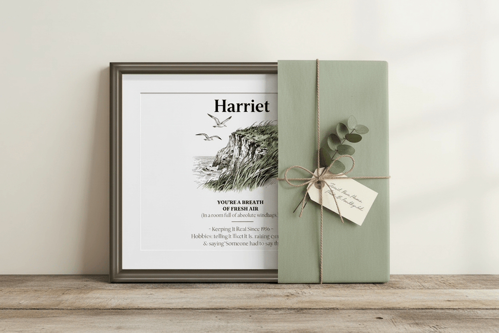 Personalised Coastal Name Art Framed Canvas Print with Quote - AlleyCrafters