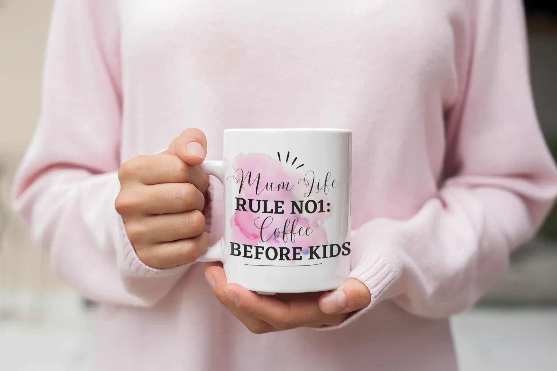 Mum Life Rule #1: Coffee Before Kids Mug - Alley Crafters