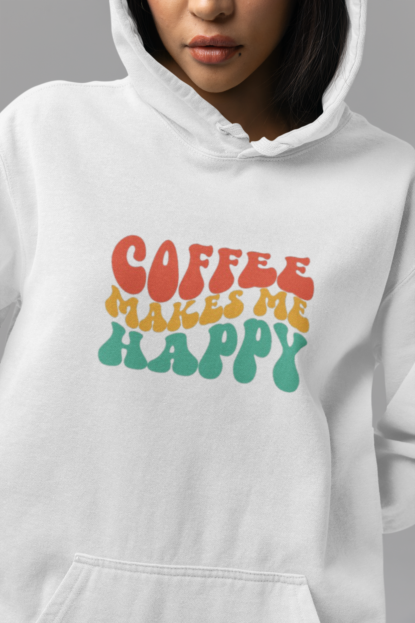 Coffee Makes Me Happy Hoodie - Unisex Heavy Blend™ Sweatshirt for Cozy Comfort