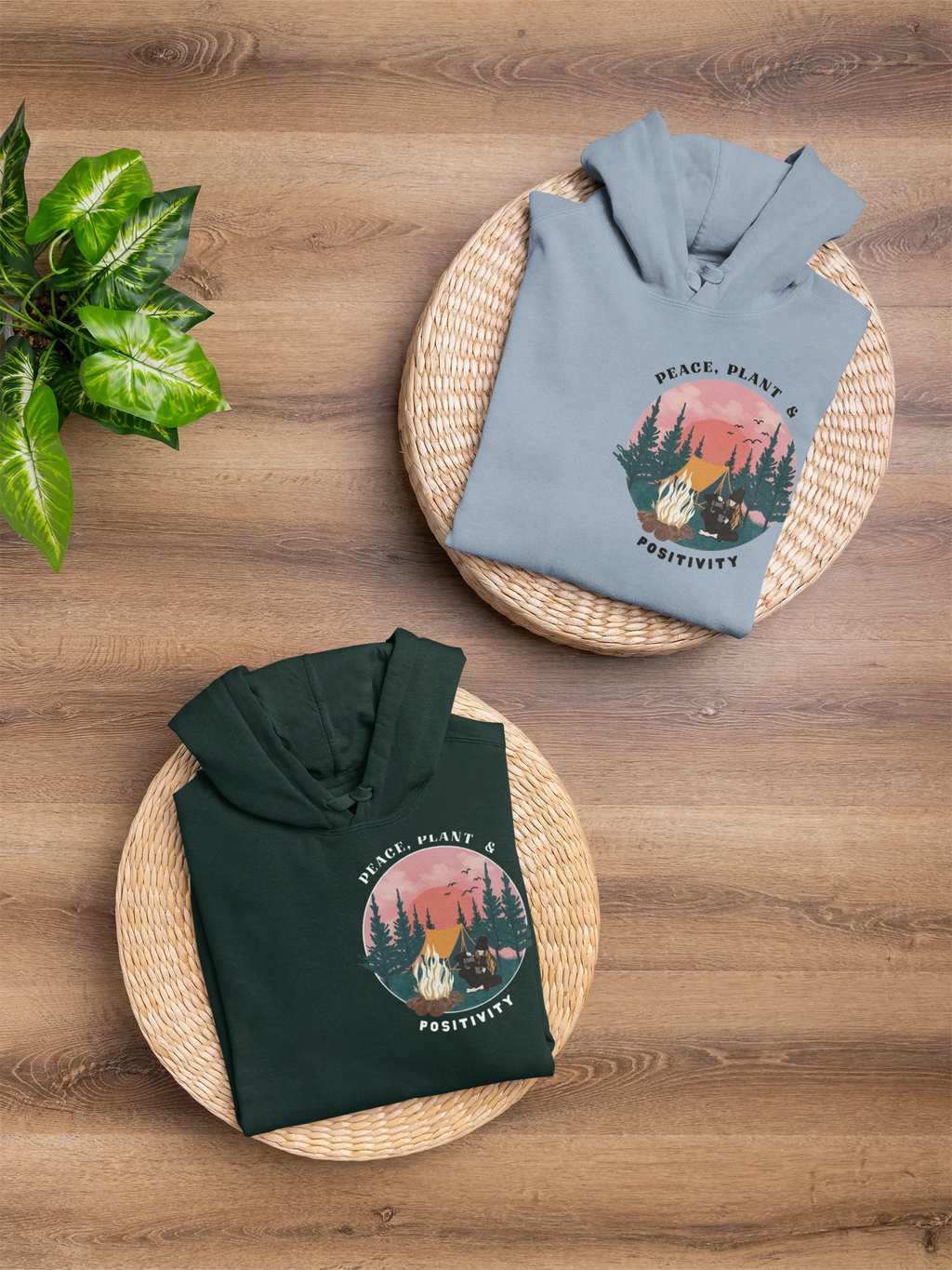 'Peace, Plant & Positivity' Cozy Outdoor Crewneck - Alley Crafters