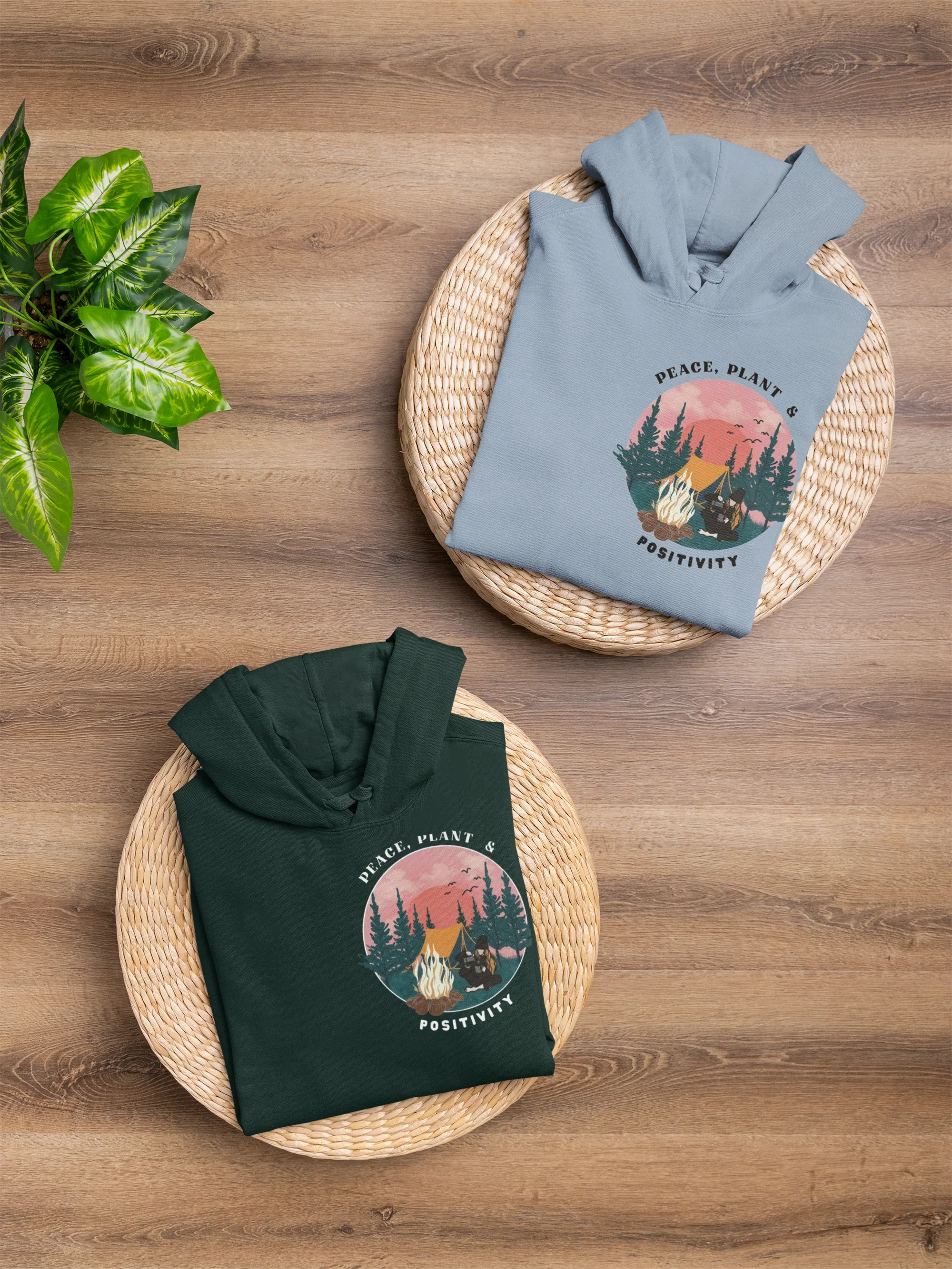 'Peace, Plant & Positivity' Cozy Outdoor Crewneck - Alley Crafters